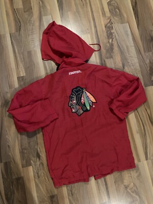 starter jacke Chicago Blackhawks Size L Retro Vintage   NHL Starter Jacket