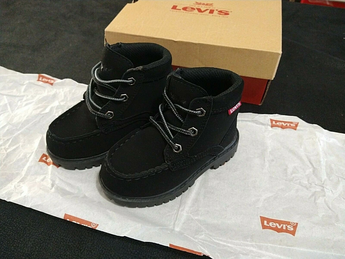 Kids Levi s Black Hiking Boots Brand New In Box Boys Size 7 Med