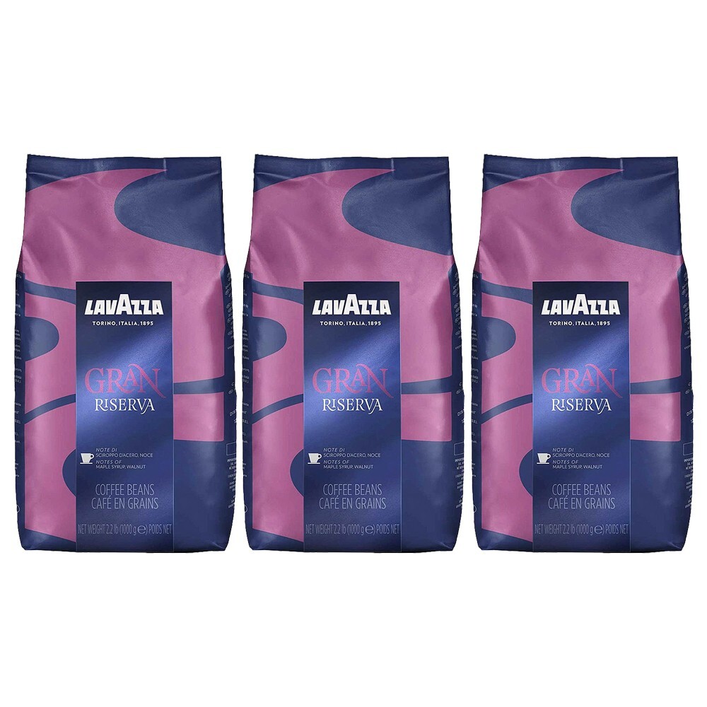 3 x Lavazza Gran Riserva 1Kg Coffee Beans
