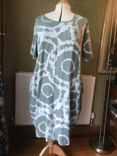 Sage Green Patterned Long Summer Top - One size