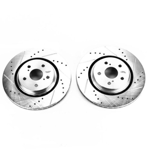 Power Stop Front Evolution Drilled & Slotted Rotors Fits 16-19 Lexus RX350 - Picture 7 of 10
