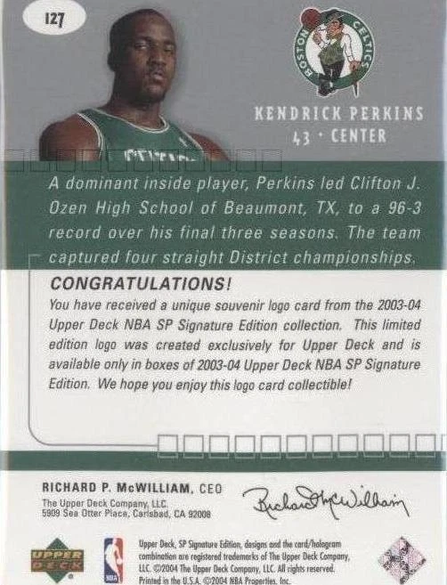 2003-04 SP Signature Edition - Kendrick Perkins #127