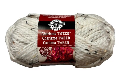 NEW Loops & Threads Charisma Tweed in WHITE TWEED  93 YDS  QTY 1   BULKY