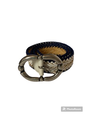 Streets Ahead Made In Italy Genuine Leather Belt 42’x1.5’ Kristen - Classic Black Italian Leather Belt With Light Gold  main image 3