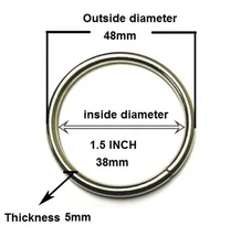 Lot 100 50 metal o-rings welded nickel plated high quality 3/4" 1" 1-1/4" 1-1/2"