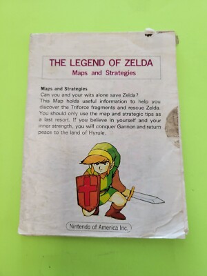 Vtg 1987 LEGEND OF ZELDA Nintendo NES Original Maps & Strategies