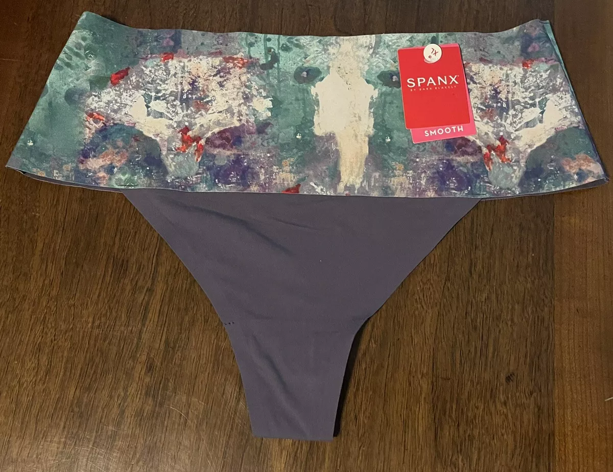 SPANX SP0115 Women's Sz XL Undie-tectable No VPL Thong Panty $24 COLORFUL  LIFE