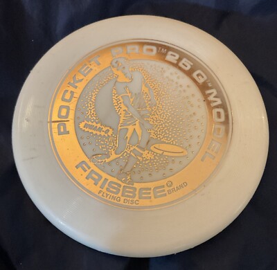 WHAM-O FRISBEE POCKET PRO 25G MODEL WHITE VINTAGE 1980 USED