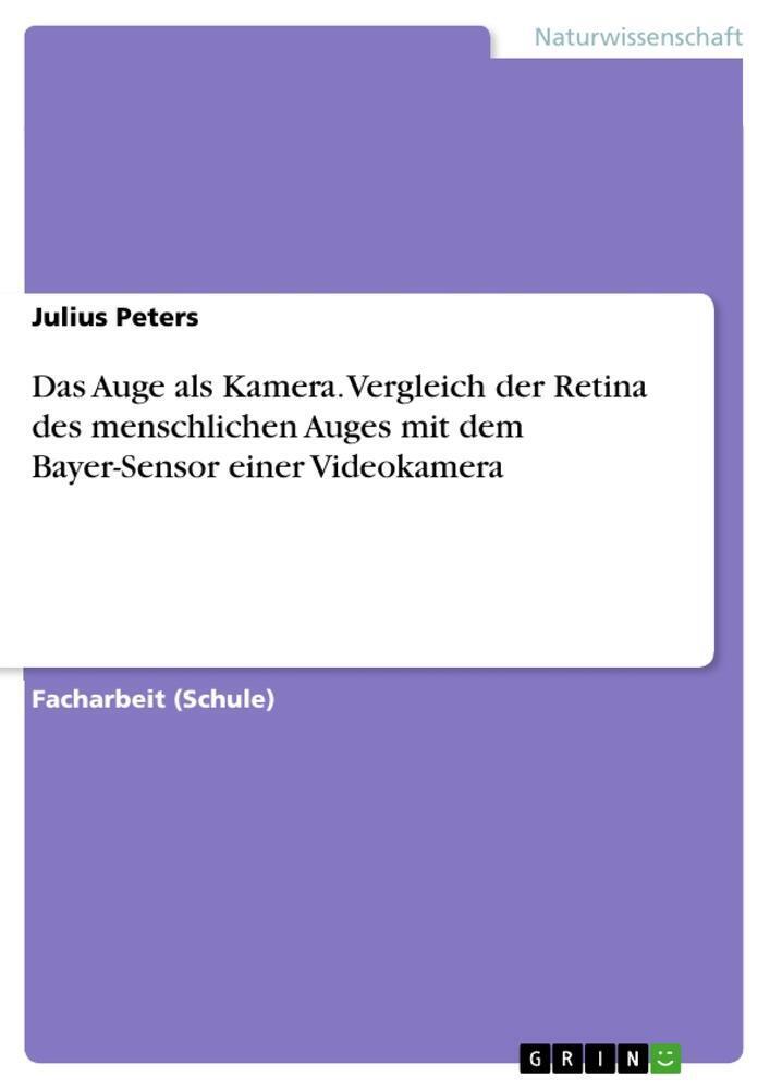 Das Auge Als Kamera. Vergleich Der Retina Des Menschlichen Auges Mit