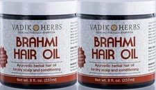 2 X Brahmi Oil Ayurvedic Herbal Hair Oil W/ Saffron For Dandruff, Dry Scalp 8 Oz