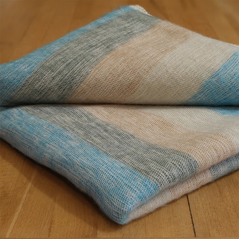 Wool Blanket Yak Colourful 220 115 Meditationsdecke Gift Soft Warming Handmade - Image 2 of 4