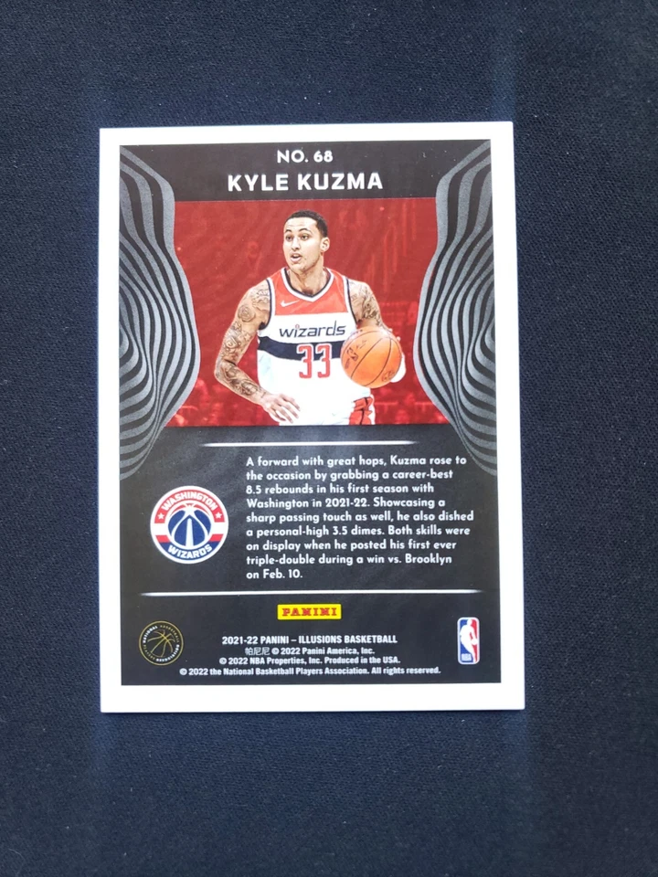 2021-22 Panini Illusions /25 Gold Asia Tmall Kyle Kuzma #68 Lakers - Image 4 of 4