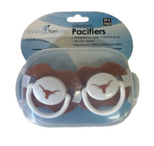 Texas Longhorns Orthodontic Pacifiers Ages 3  Up 2 Pack