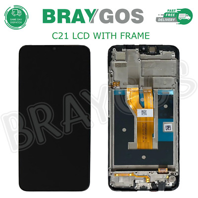For OPPO Realme C21 RMX3201 LCD Display Touch Screen Digitizer With Frame