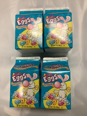 4*Dubble Bubble - Bubble Egg-Shaped Gum & 7 oz 1 Cartons Fruit Flavors 47 eggs
