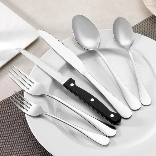 12 Pcs Teaspoons Set, Food-Grade Stainless Steel Spoons Silverware, Cutlery Tea - Bild 5 von 7
