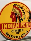 Vintage Style Chippewa Indian Gasoline  Metal Heavy Steel Quality Sign