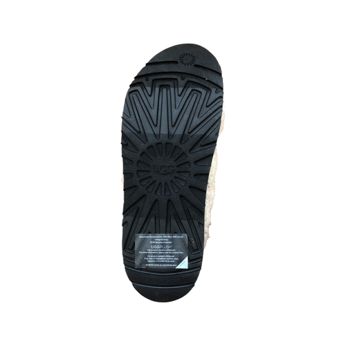 UGG Women's Fuzz Sugar Cross Slide Slippers 1120860 Black Natural Pink Hickory | eBay
