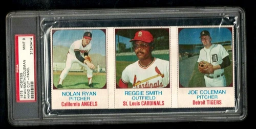 1975 Nolan Ryan, California Angels 3-Card Uncut Hostess Panel PSA 9 MINT!