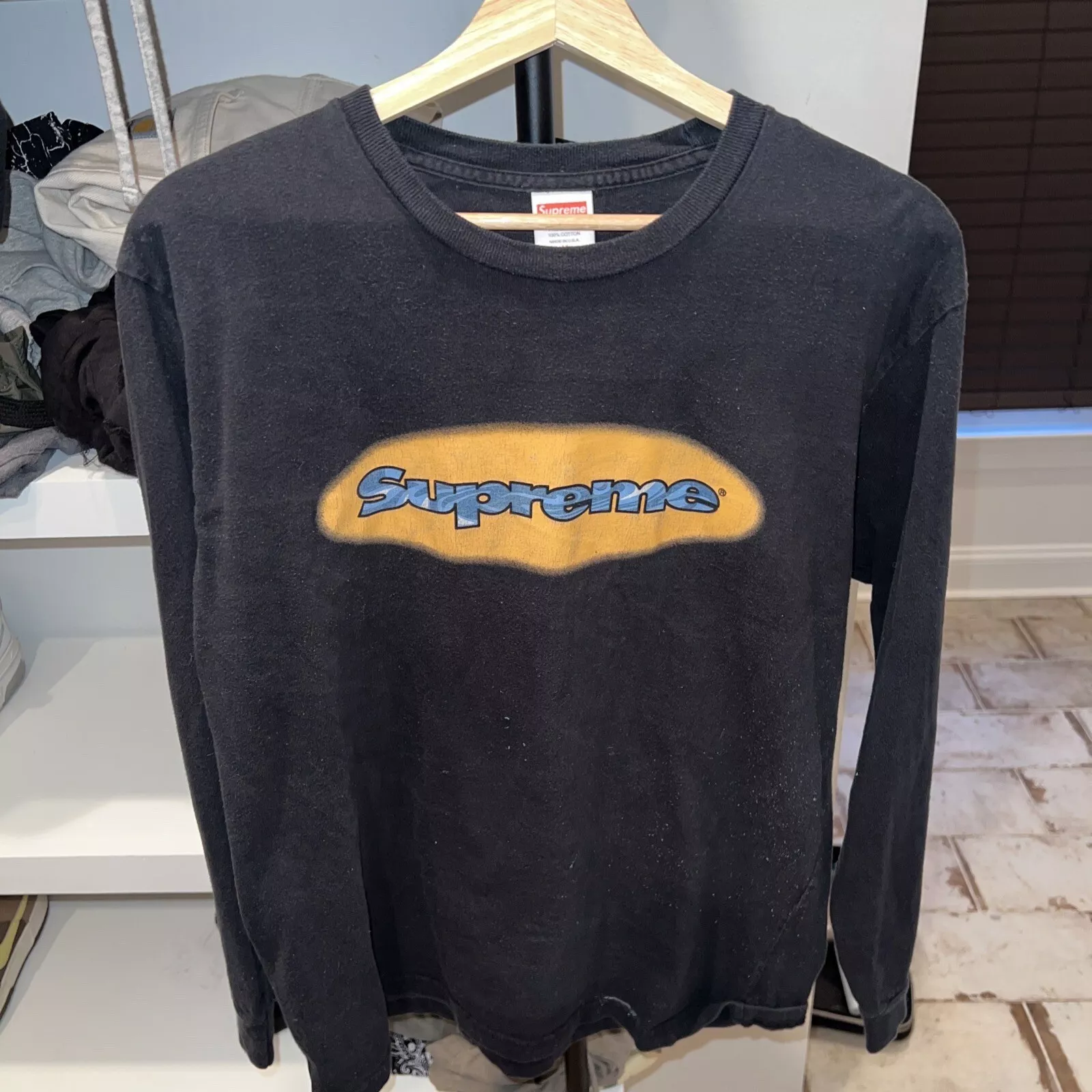 Chemise authentique en coton pré rétrécie logo ovale Supreme taille M