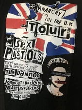 Reprint SEX PISTOLS ANARCHY TOUR T.Shirt Punk Sid Vicious Damned Clash Xs To Xl