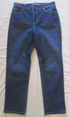 Gloria Vanderbilt Mona Ultra Stretch Straight Dark BLUE jeans Misses 8 * Nice