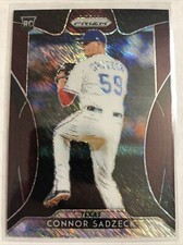 Connor Sadzeck 2019 Panini Prizm Baseball Refractor 21/25 Texas Rangers