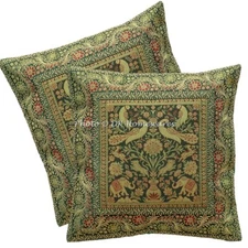 Ethnic Brocade Throw Pillow Covers Elephant Decorative Pillowcase Set Of 2 Boho