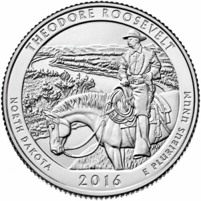 Theodore Roosevelt (S = San Francisco) USA National Park QUARTER 2016,bankfrisch