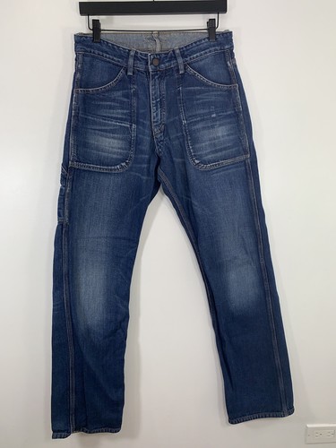 Meltin Pot Men's Size 31 Edgar Reversible Straight Leg Denim Blue Jeans |  eBay