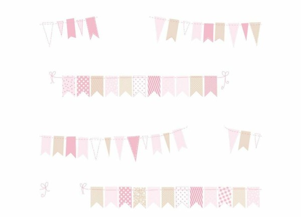 Rasch Textil Tapete Vlies Favola 313208 Beige Creme Rosa Weiß Kinderzimmer-image