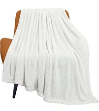 NEW Plush Fleece Blanket 60x80 Twin Bed Couch Soft Warm Lightweight Travel