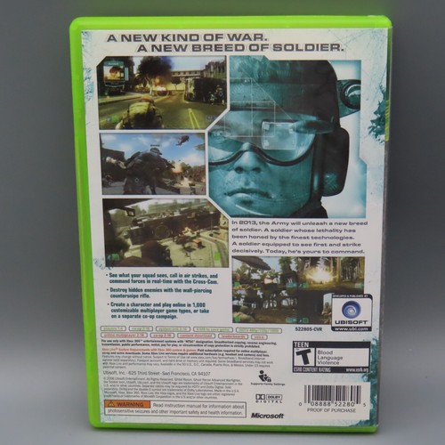Tom Clancys Ghost Recon Advanced Warfighter Microsoft Xbox 360 2006 Complete CIB - Picture 2 of 4