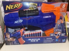 N-strike Nerf Toy Gun elite ruckus ICS-8 age 8 Up dart capacity flechetts.