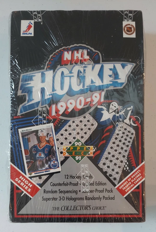 1990-91 y 1991-92 UD NHL HOCKEY Serie Baja y Alta Cinco Cajas de Cera Selladas Foto 3 de 4