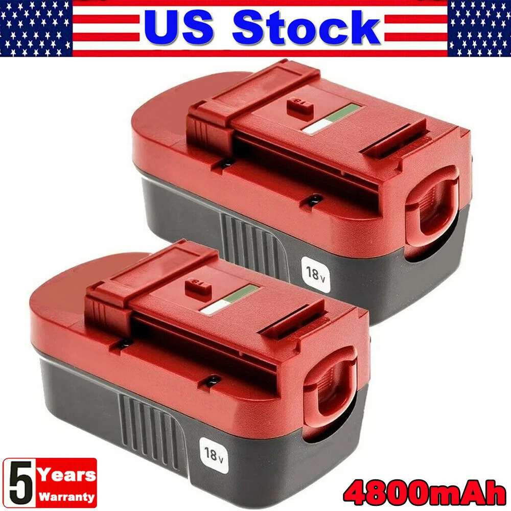 2X For Black & Decker Single Source Slide Pack Battery 18V HPB18-OPE HPB18  4.8Ah