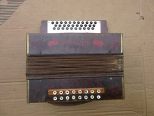 Antique Vintage Hohner Accordion Accordian Diatonic GCF Button