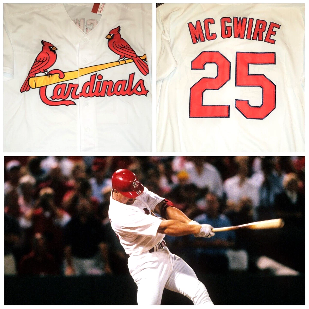 Throwback Mark McGwire St. Louis Cardinals #25 Large Baseball Jersey