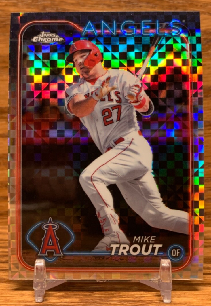 MIKE TROUT X-Fractor Refractor | 2024 Topps Chrome Los Angeles ANGELS #200