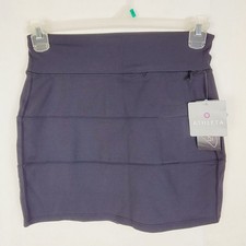 New Athleta black lycra athletic ribbed stretch sports tennis skirt size XXS