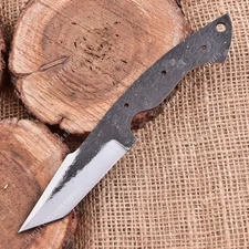 8'' 1095 High Carbon Steel Knife Blank Blade DIY Bushcraft Hunting Knife Making