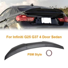 For Infiniti G35 G37 Sedan PSM Style Rear Trunk Spoiler Wing Lip Carbon Fiber US