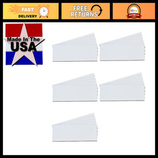 Pre-Cut Magnetic Strips 3/4" x 3" White - 25 Pack, Write On Wipe Off, Easy Use