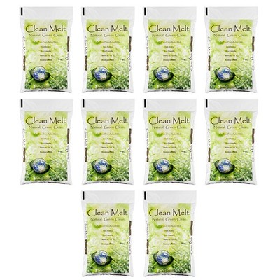 (10-Pack) Clean Melt Natural Eco-Friendly Ice Melter Green (50 LB Bag) 50B-CLEAN