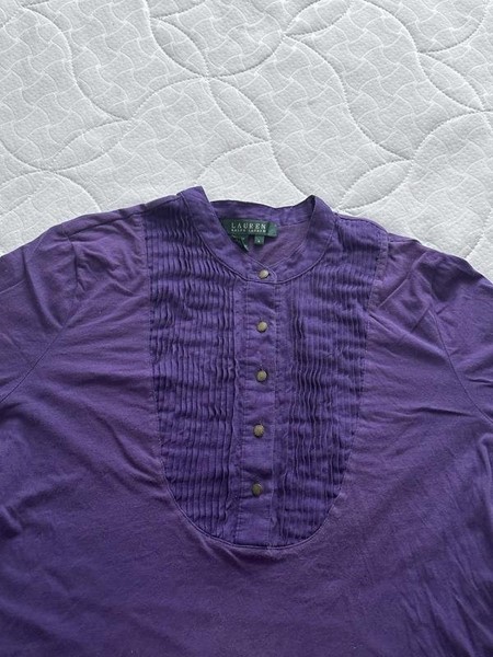 Women Lauren Ralph Lauren Shirt Purple Cotton 40 /