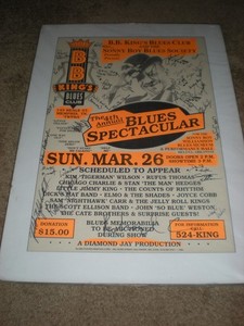 B.B. KING Multi Signed Matted 4th ANNUAL BLUES LEGENDS SPECTACULAR Poster Rare