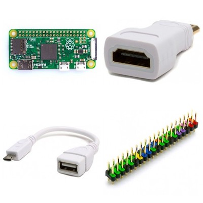 Raspberry Pi Zero V1.3 Kit / Mini HDMI Adapter / Micro USB Adapter / Stiftleiste