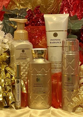 Bath & Body Works Infinite Radiance 5 Pc Body Care Gift SET w/Travel EDP New