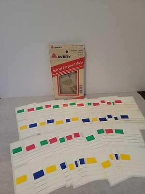 Vintage 1993 Avery 3 1/2'' Diskette Labels 05274 Open Box 54 Labels Remaining