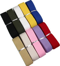 1 Inch Cotton Webbing Strap 60Ft Handles Bag Strap Assorted Color Flat Heavy Wea